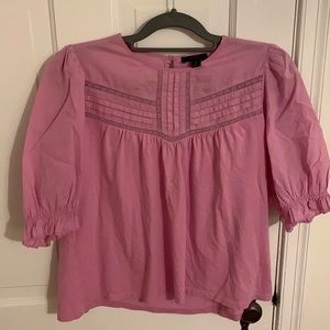 Pink summer texturized shirt